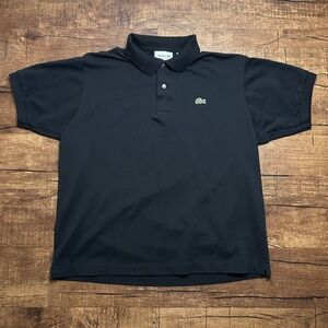 Lacoste Polo Shirt Mens XL Size 6 Classic Fit Black Preppy Golf Tennis Pique